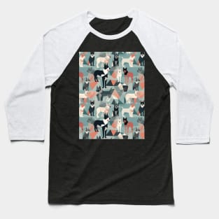 Geometric dogs pattern, geometric dog Baseball T-Shirt